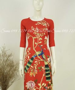 Áo dài cách tân nữ gấm mềm