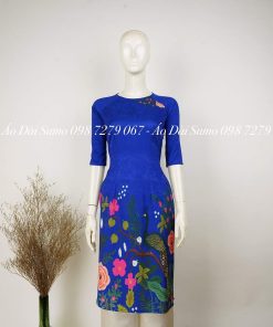 Áo dài cách tân nữ gấm mềm