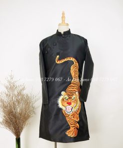 Áo Cách Tân Nam Thêu Hổ