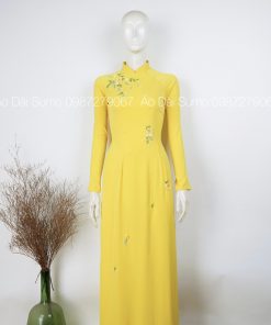 Áo Dài Thiết Kế THÊU HIỆN ĐẠI Kèm Quần
