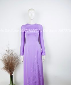 Áo dài truyền thống LAVENDER 4D kèm quần.