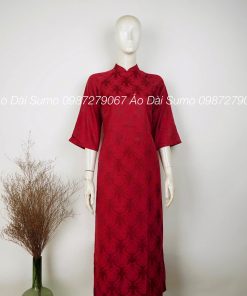 Áo dài tân thời phom suông MINH CHÂU kèm quần