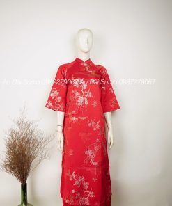 Áo dài tân thời phom suông 4 tà HOÀ VANG kèm quần